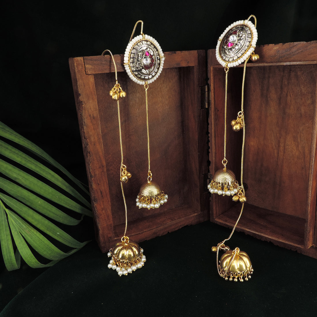 Rashk-e-Qamar earings with kanauti
