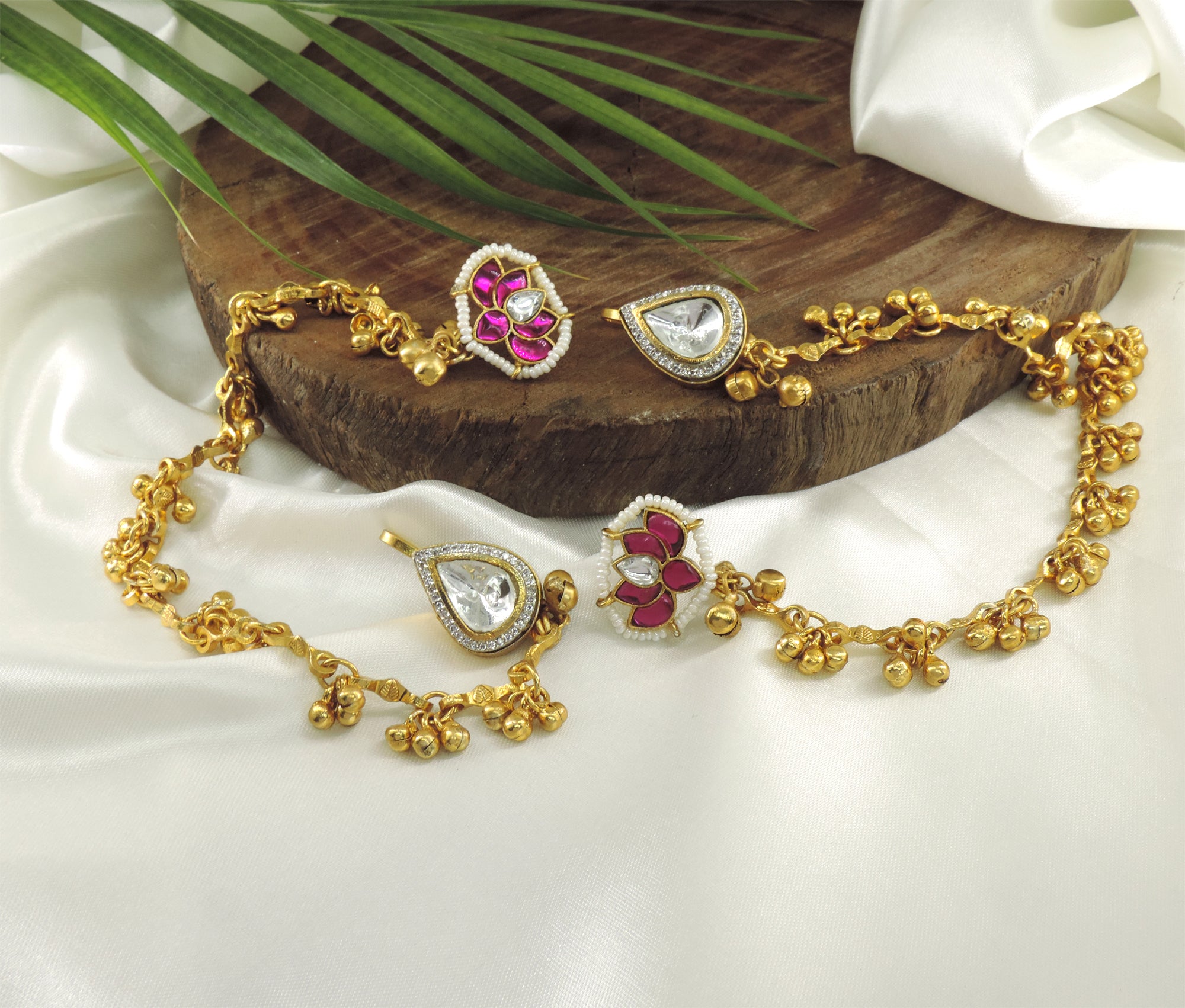 Dhadkan-e-Dil earing with hair chain