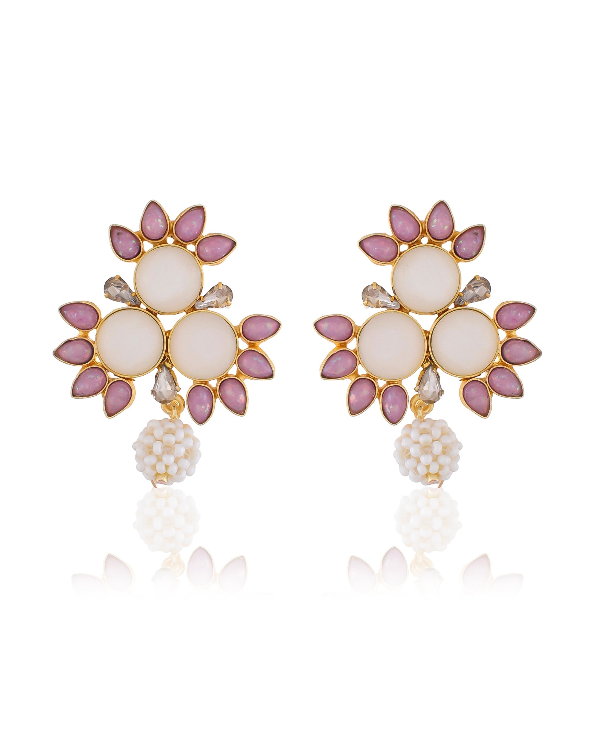 ANDI PEARL PINK OPAL STUDS