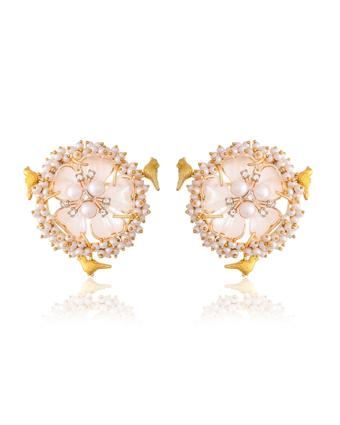 FLOWER BIRDIE STUDS