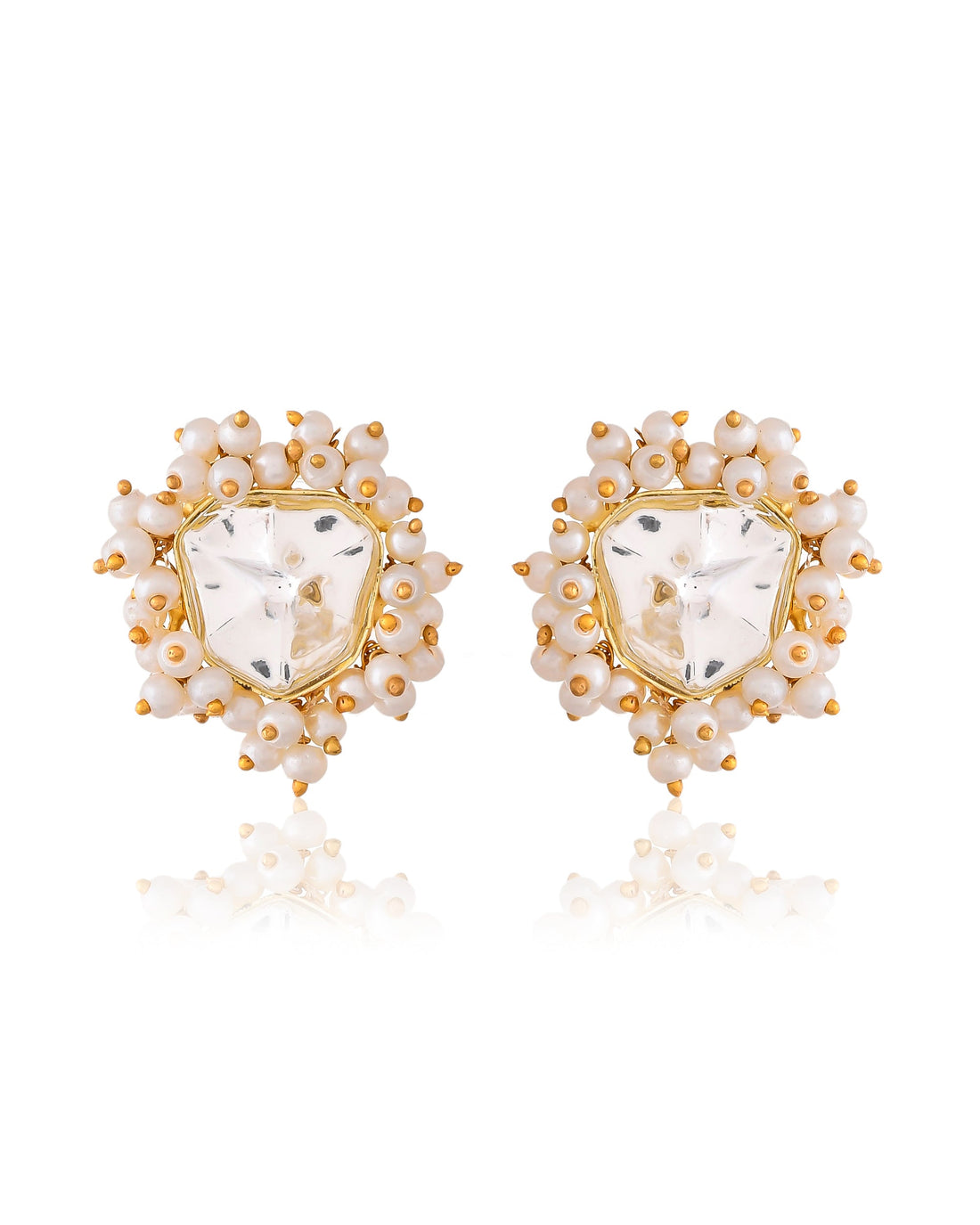 WHITE AMETHYST ROUGH EARRINGS