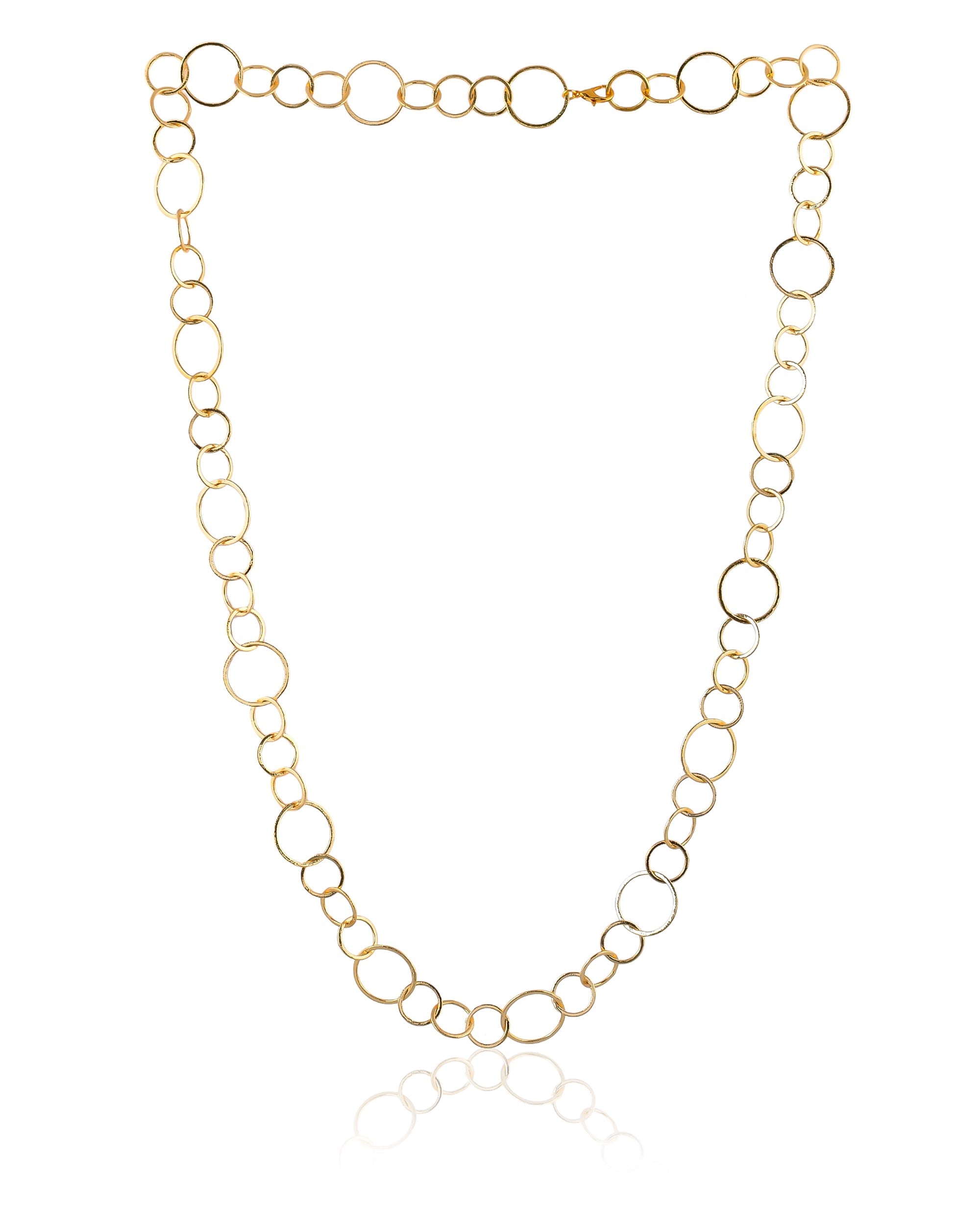 GOLD LINK TO LINK NECKLACE