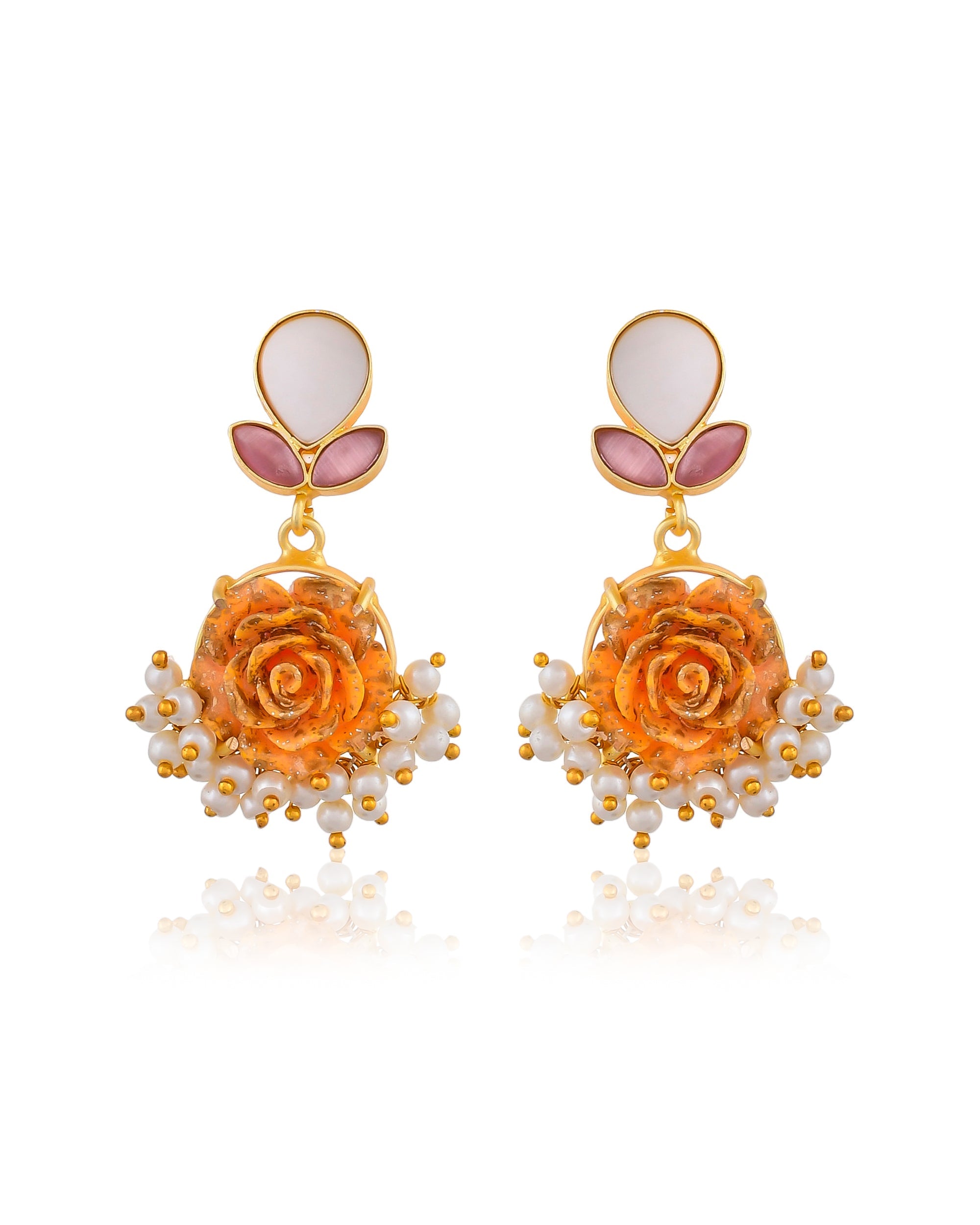 ORANGE FLOWERS NECKLACE