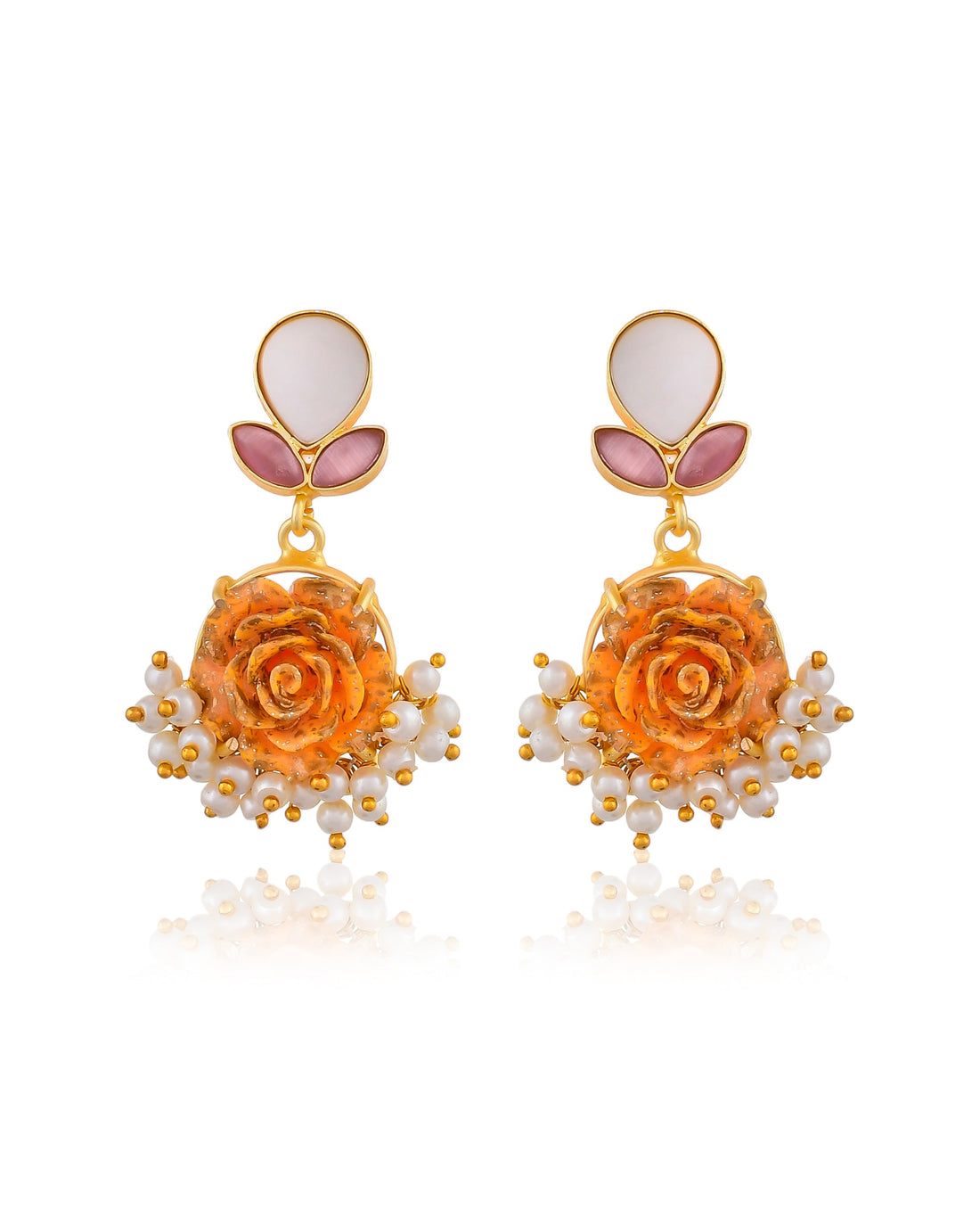 ORANGE FLOWERS NECKLACE