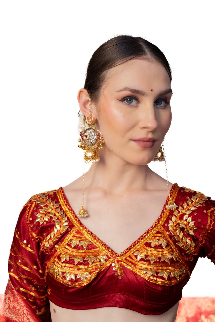 Naira earings with Kanauti