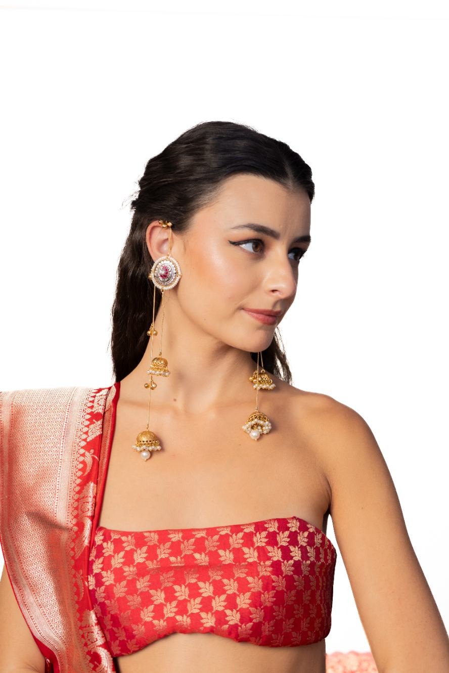 Rashk-e-Qamar earings with kanauti