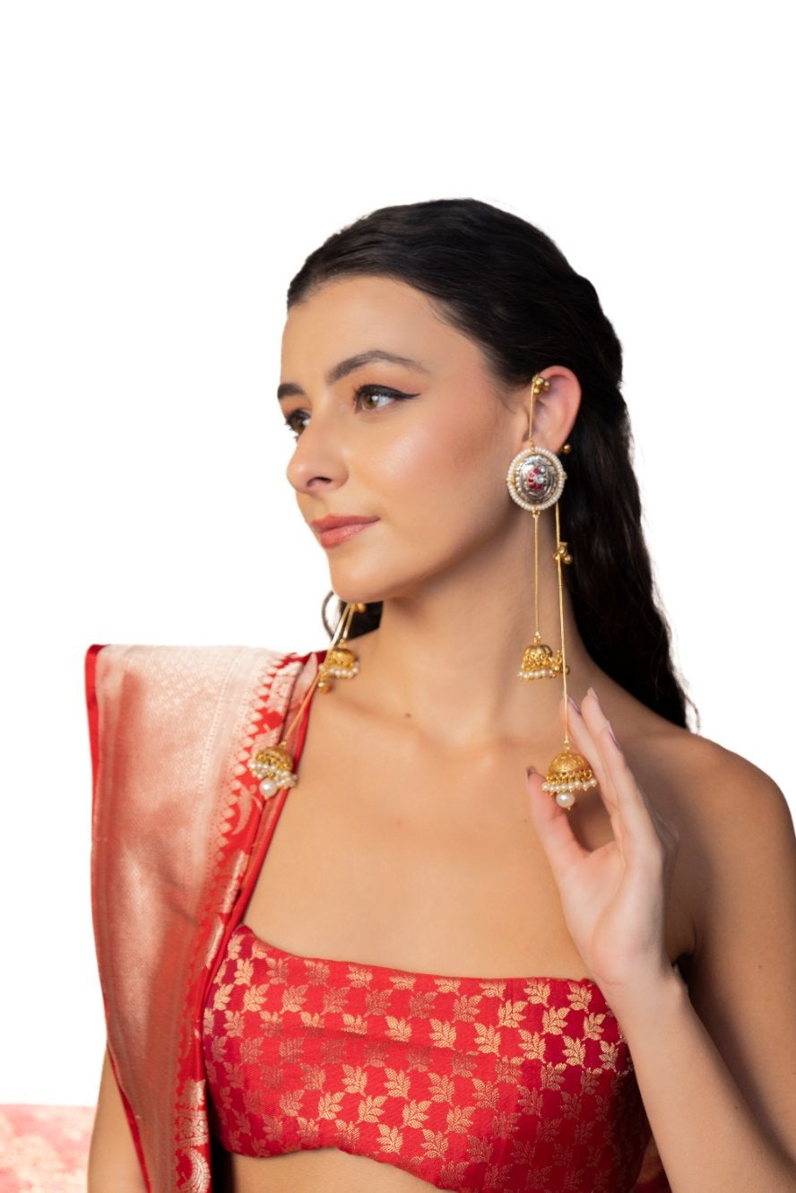 Rashk-e-Qamar earings with kanauti