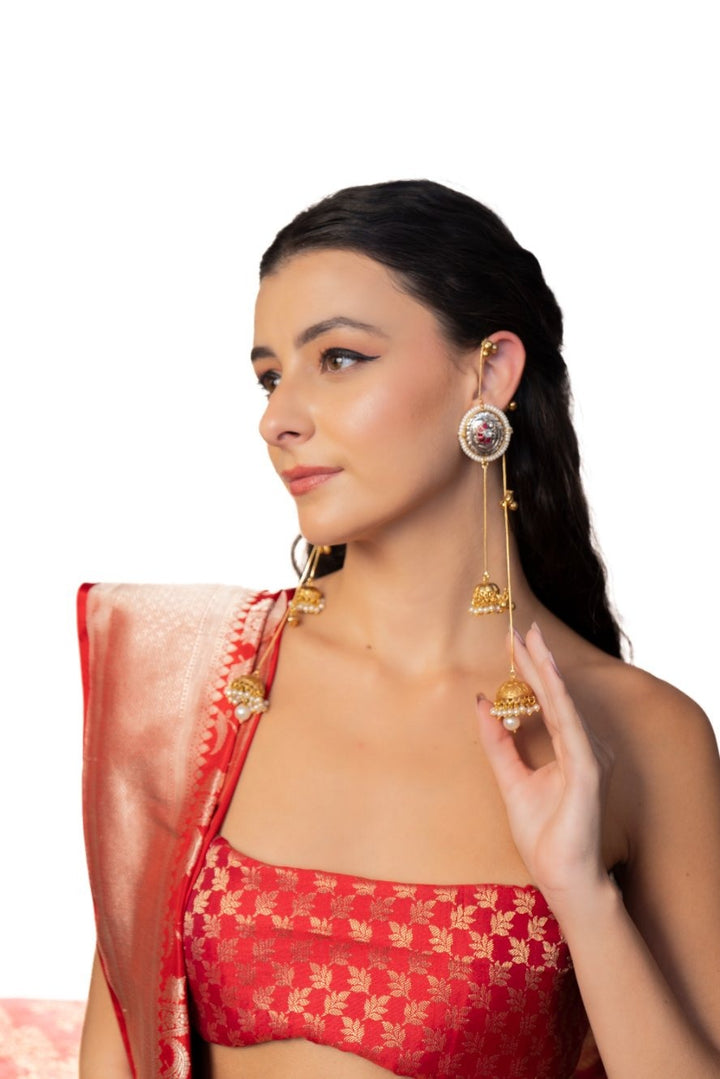 Rashk-e-Qamar earings with kanauti