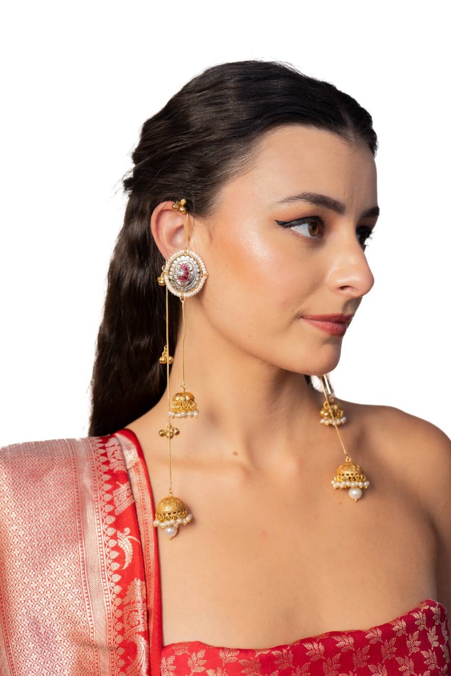 Rashk-e-Qamar earings with kanauti