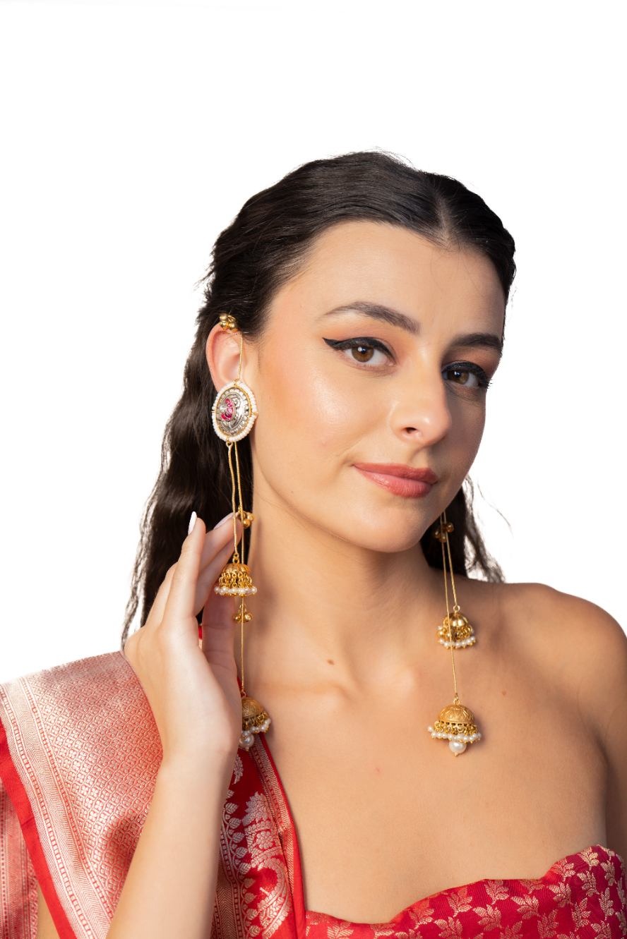 Rashk-e-Qamar earings with kanauti