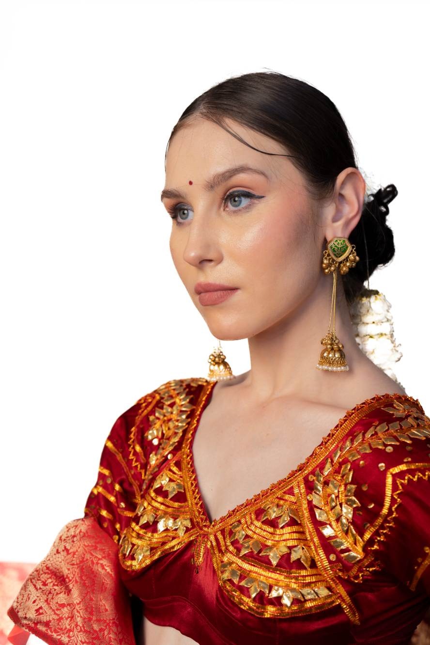 Dewdrop Thewa Earings