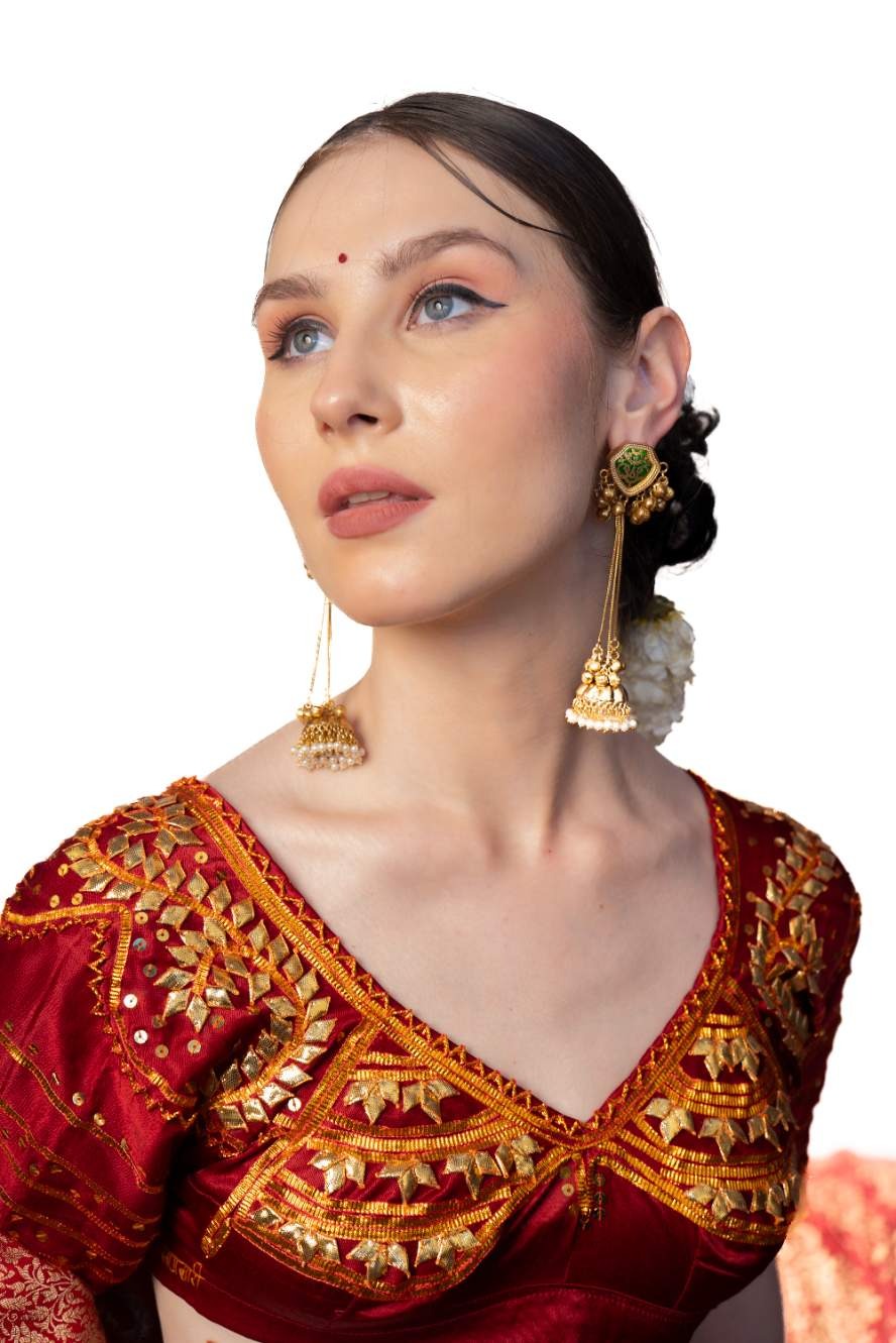Dewdrop Thewa Earings
