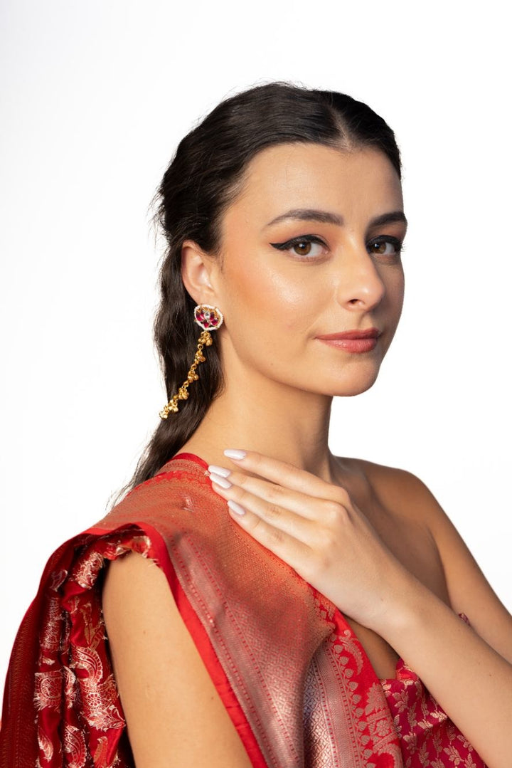 Dhadkan-e-Dil earing with hair chain