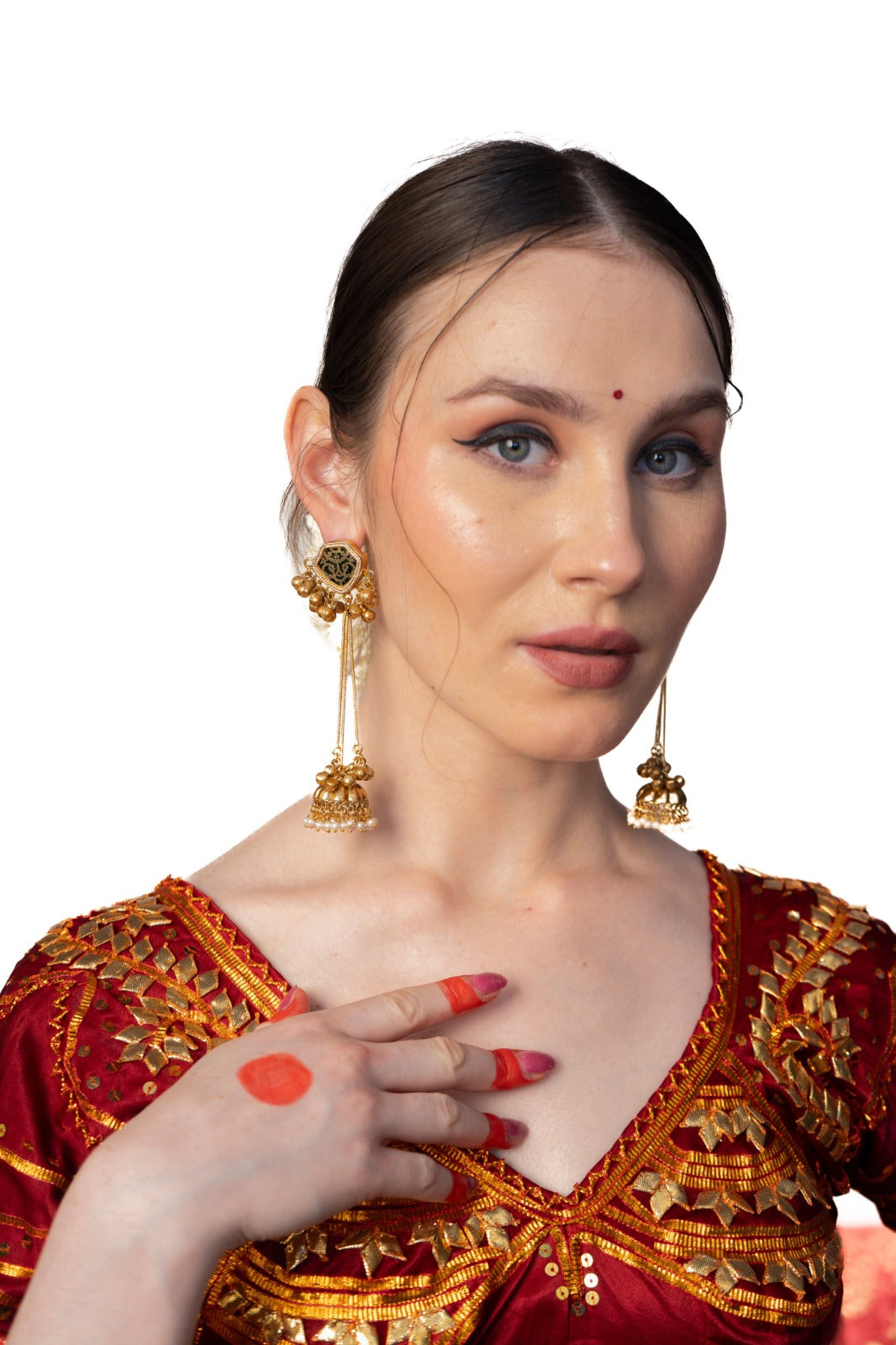 Dewdrop Thewa Earings